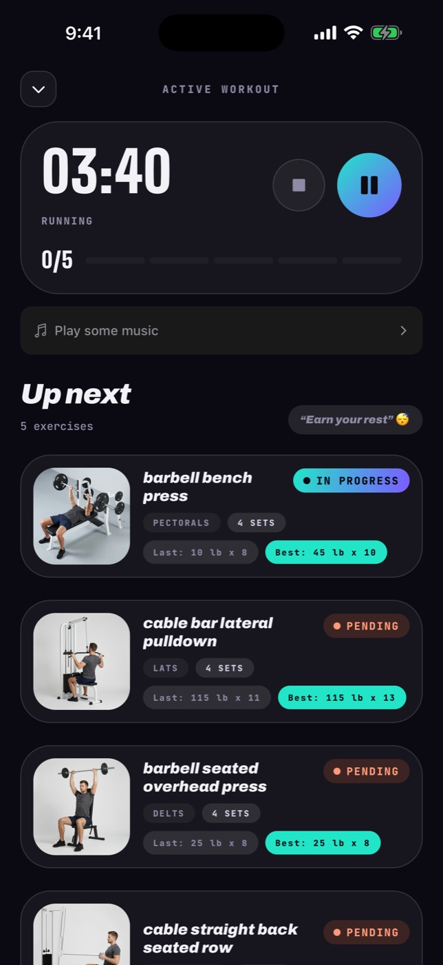 Gymbora active workout with timer